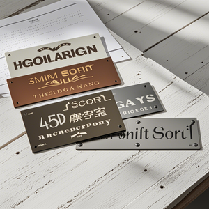 لوحة أسماء مخصصة ذاتية اللصق بلاستيكية فارغة لافتة بلاستيكية فارغة لافتات أسماء مخصصة ترافيوليتا محفورة - Product Image 3