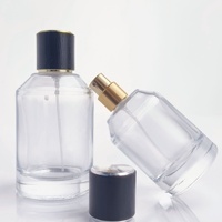 Bouteille de parfum en verre en gros peut être personnalisé 30ml 50ml 100ml bouteille de parfum vide ronde avec couvercle XY-12
