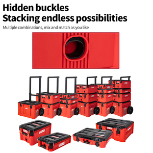 6-layer Stackable Multi-functional <b>Tool</b> Box with Wheels Telescopic Handle Transport <b>Trolley</b> Board - Product Image 5