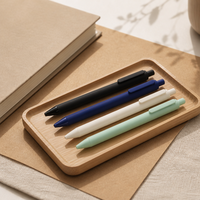 Stylo bille rétractable personnalisé avec logo, en plastique, couleurs assorties, écriture fluide, pour bureau, école, étudiants, en gros