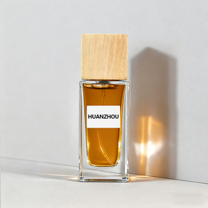 Tùy Chỉnh 30Ml 50Ml Sang Trọng Vuông Rõ Ràng Thủy Tinh Nước Hoa Rỗng Chai Cao End Vuông Dưới Nước Hoa Chai Với Gỗ Nắp - Product Image 2