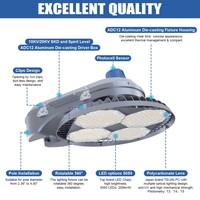 Projecteur LED extérieur 600W 120000LM IP65, éclairage de stade, garantie 5 ans, contrôle par capteur de lumière pour parkings et terrains de sport