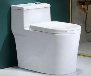 WC en céramique deux pièces avec siphon en P et double chasse pour salle de bain d'appartement - Product Image 2
