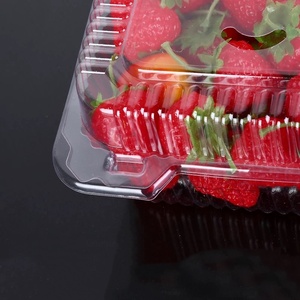 250G Tái Sử Dụng Pet Rõ Ràng Nhựa Trái Cây Bao Bì Hộp Dập Nổi Dâu Tây Vỏ Sò Container Cho Rau Lưu Trữ Thực Phẩm - Product Image 3