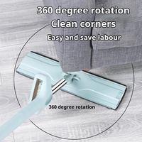 Vente en gros de serpillères plates en microfibre de 42 cm, rectangulaires, avec manche en acier inoxydable 360 Magic, pour le nettoyage des sols