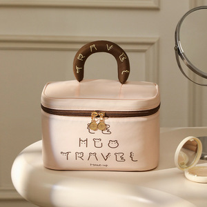 Mico – trousse de maquillage de voyage, grande capacité, étanche, portable, avec poignée souple, pour femmes, pour voyage, rangement à domicile, printemps - Product Image 2