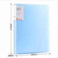 Carpeta de archivos de PP insertable de tapa dura A4 al por mayor, libro de exhibición con 20 40 60 bolsillos transparentes