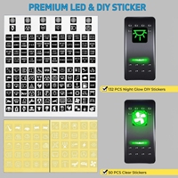 Panel Saklar Rocker 4 Gang dengan Pengisi Daya USB Ganda, Voltmeter Mobil, Kapal, Truk, RV 12V 24V DC, Saklar Rocker Tahan Air dengan Stiker
