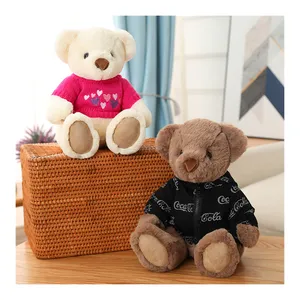 2022 animal stuffed plush toy bow teddy bear softy plush baby bedtime toys doll safety pp cotton for valentines bear