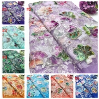 Tissu brodé de luxe haut de gamme de Bolivie, dentelle perlée et à sequins faite à la main en France, idéal pour les robes de mariée et de soirée
