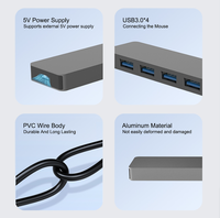 Nouveau Hub USB-C 5-en-1 H09b USB-A avec 4 ports USB 3.0, USB 2.0 et alimentation 100W pour Anker et HP, fabriqué en usine (ODM/OEM)