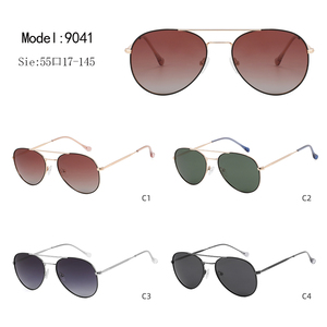 Lunettes de soleil pilote ovales à monture intégrale, verres dégradés marron, protection UV 100%, unisexe, protection solaire pour adultes - Product Image 3