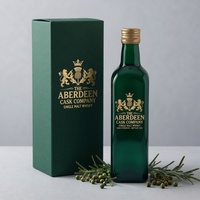 Bouteille de luxe carrée et élancée de 1000 ml en verre super flint transparent, 1 litre, pour spiritueux, liqueur, whisky, brandy, carafe, fourniture en gros personnalisée