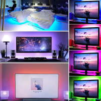 Bande LED flexible 44 touches 12V 5050 RGB avec synchronisation des couleurs et CRI 80 pour l'éclairage de chambre, salon et home cinéma