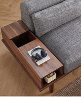 Wohn möbel Ecksofa Wohnzimmer Sofa F16 Walnuss Stoff Stil Lagerung Modern Chinese Nordic North American Black Foam Wood