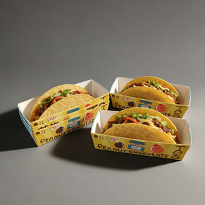 Cajas de Tacos Personalizadas de México, Cajas de Tacos Reciclables, Bandejas Desechables para Alimentos, Cajas para Llevar Tacos - Product Image 2