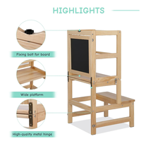Tour d'apprentissage en bois pour enfants tour debout en bois de cuisine pour enfants pour comptoir de cuisine