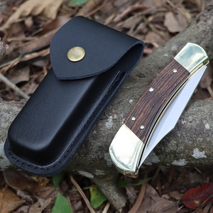 Couteau pliant d'extérieur personnalisable en acier inoxydable 5Cr13 avec manche en bois de santal rouge pour le camping, la survie et la chasse - OEM - Product Image 1