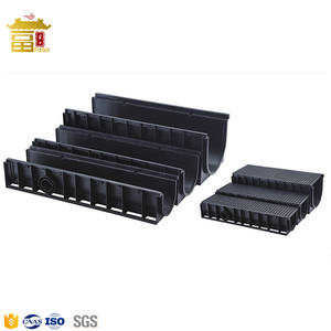 Plastica PVC tipo <span class=keywords><strong>U</strong></span> sistema di drenaggio completo fosso di drenaggio fognatura in cemento polimerico con copertura a griglia - Product Image 6