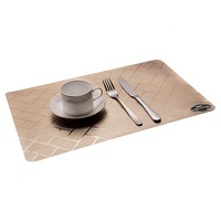 Napperon de Restaurant en PVC, dessous de Table, métallique brossé, en vinyle, TD177, vente en gros