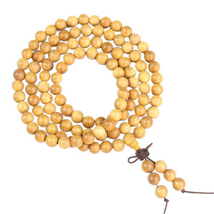 Sandalwood Prayer Beads 8mm 108 Pieces Round Traditional Chinese Style Jewelry Unisex <b>Bracelet</b> - Product Image 4
