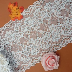 Tela <span class=keywords><strong>de</strong></span> encaje bordado con flores <span class=keywords><strong>de</strong></span> nailon para lencería, 19cm, venta al por mayor - Product Image 1