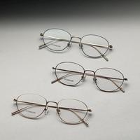 Monture ovale ultra-légère en titane pur style punk avec filigrane doré, effet haut de gamme, pour femmes, verres AC, monture complète