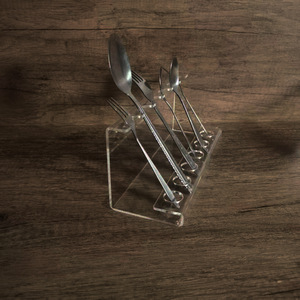 Hiện đại trong suốt <span class=keywords><strong>Acrylic</strong></span> muỗng dao nĩa hiển thị đứng mỹ phẩm bàn chải bút lưu trữ hộp tiêm kỹ thuật - Product Image 1