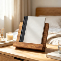 Support de livre de recettes en bois, support réglable pour livre de recettes, support d'affichage pour tablette en bois pour comptoir de cuisine