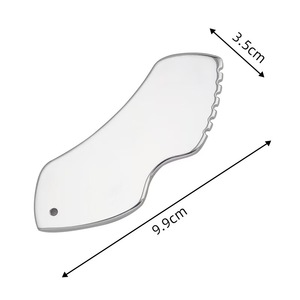 Zinc Alloy Guasha Board Teeth Edge Facial Lifting Massage Tool Lip Shape Gua Sha Scraping Plate For Face <b>Neck</b> Body Spa - Product Image 2