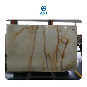 AST OEM/ODM natural onix snow White Onyx slab white onyx stone marble 2500*1300mmUP beautiful italian snow White Onyx slabs