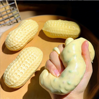 ASMR Crunchy Ball Peanut Stress Ball Toy Creative Squeeze Toys Vegetable Stretchy Anti Stress Peanut Squeeze Toy Block Filled