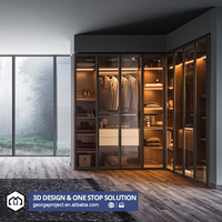 Armoire de chambre Victoria Villa Project avec portes coulissantes en verre – Design de placards pour chambre à coucher