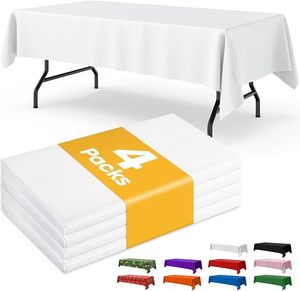 <b>Tablecloth</b> White <b>Disposable</b> Premium Quality Moisture Proof Shrink Bag Offset Printing LDPE Material Parties Everyday Use - Product Image 5