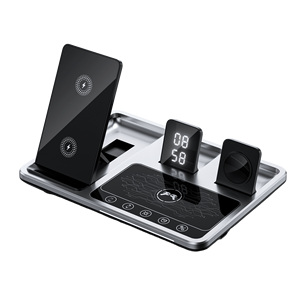 Productos Ganadores en África: Set de Regalo de Lujo Multifuncional Plegable 4 en 1 con Cargador Inalámbrico, Reloj Despertador y Luz de 15W con Función de Elevación - Product Image 6