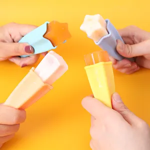 海鑫星形硅胶冰淇淋冰棒模具4种颜色
