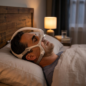 Masque CPAP nasal en tissu Medikonnect Wisp, réutilisable, design minimaliste, ajustement confortable pour les dormeurs latéraux - Product Image 2