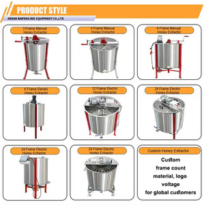 Centrífuga Eléctrica para Miel de Velocidad Ajustable, Extractor de Miel de Acero Inoxidable con Grifo para Miel, para Apiculturas Pequeñas y Medianas - Product Image 6