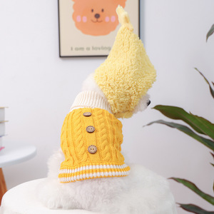 PETCIRCLE Pet Circle, Pet Dog and <b>Cat</b> <b>Clothes</b> and Supplies, Autumn/Winter New Cable Knit Button Sweater - Product Image 3