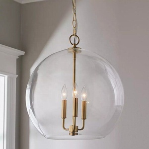 <span class=keywords><strong>Suspension</strong></span> luminaire moderne nordique à trois têtes E14 en verre transparent, économe en énergie, pour la décoration intérieure - Product Image 1