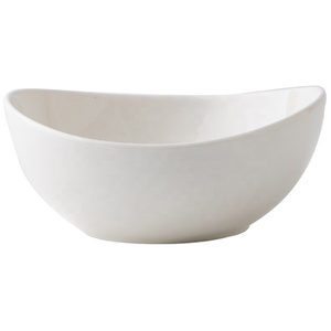 Ciotola Moderna in Ceramica Bianca da 7 Pollici Monouso per Frutta, Insalata, Dessert, Feste, Stile Ristorante Semplice, Esportazione Transfrontaliera - Product Image 1