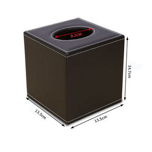 Kotak tisu kulit PU, kotak tisu kulit PU, hitam, coklat, untuk rumah, kantor, atau mobil, pemegang dekoratif otomatis untuk promosi, hadiah bisnis - Product Image 6