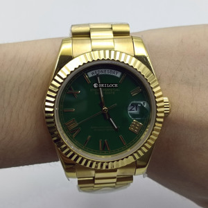 Top Luxury Roman Number Dial Miyota8285 Automatic Movement Date 39MM Stainless Steel Sapphire Glass - Product Image 4