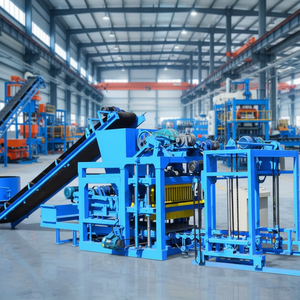 Machine de fabrication de blocs de béton entièrement automatique QT4-25, ligne de production de briques en ciment hydraulique haute efficacité, blocs creux et pleins - Product Image 1