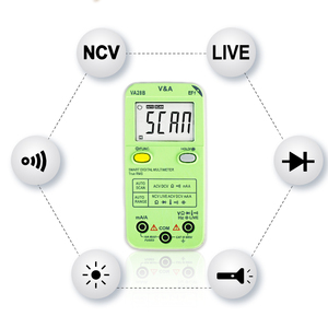 Comprobador Eléctrico Inteligente de Bolsillo VA28B con Pantalla LCD, Rango Automático, True RMS, Detección de Voltaje sin Contacto, Escaneo Automático de Capacitancia, Seguridad CATIII 600V - Product Image 5