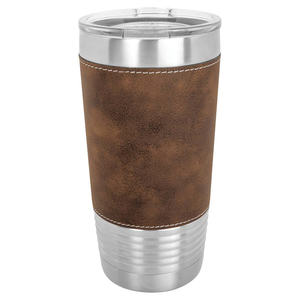 Faux Leather Grip 20oz Caneca Tumbler Isolada a Vácuo, Peixe Baixo, Gravura Personalizada Tumblers A Vácuo - Product Image 1