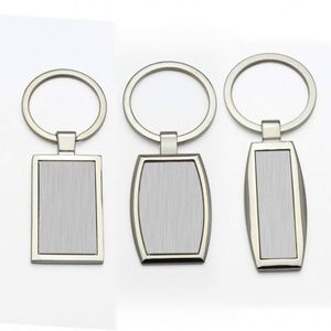 DIY Laser Printing Epoxy Logo Keychain Metal Zinc Alloy Round <b>Square</b> Rectangle Oval Shape Custom Keyring - Product Image 5