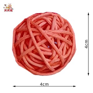 Mainan Kunyah Bola Rotan Ramah Lingkungan untuk Burung Beo, Parkit, dan <span class=keywords><strong>Cockatiel</strong></span> untuk Bermain dan Mengunyah - Product Image 2