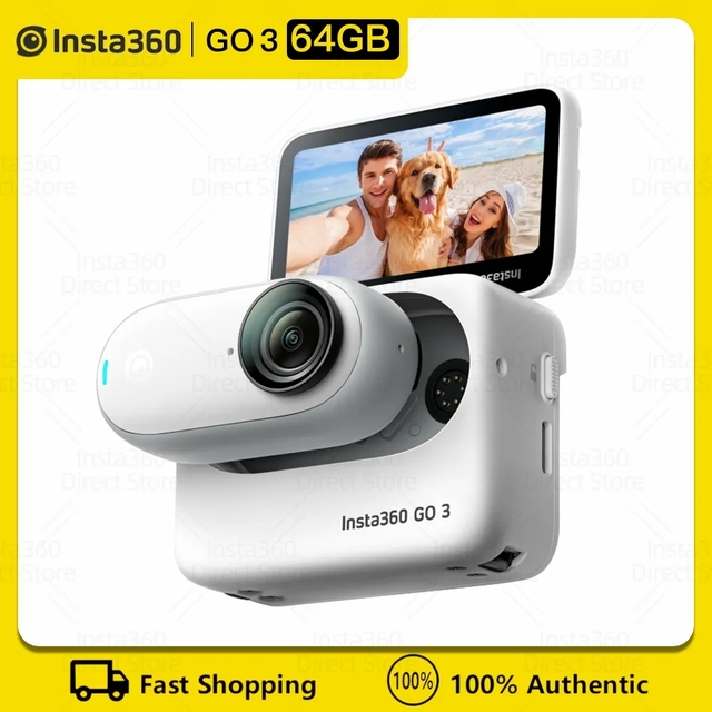 Insta360 GO 3 (64GB)  Small  Lightweight Action Camera Portable and Versatile Hands-Free POV Mount Anywhere Stabilization
