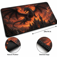 Tappetino da Gioco in Gomma Naturale Antiscivolo con Stampa a Sublimazione 300DPI, Produttore OEM, Playmat TCG Personalizzato con Bordo Cucito Impermeabile